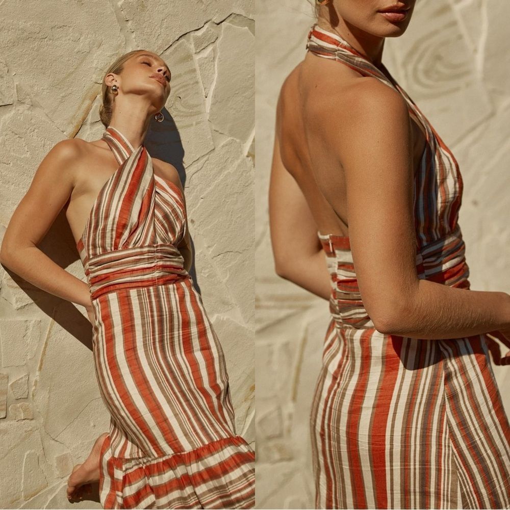 COPY - DISSH Stevie Linen Halter Dress